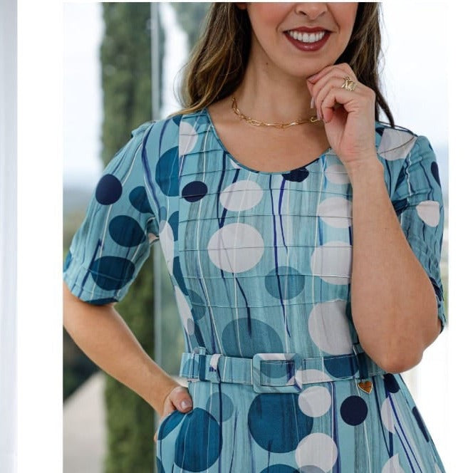 5398 Vestido justo azul