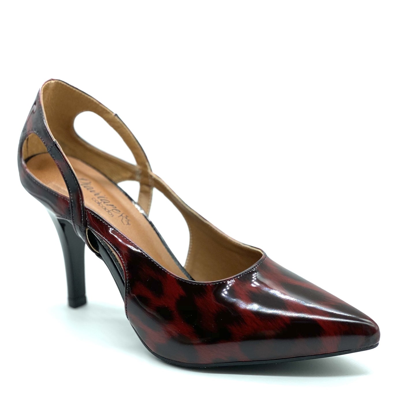 Scarpin oncinha verniz salto fino