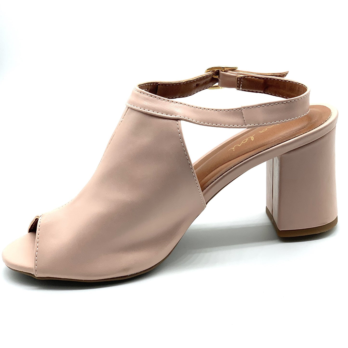 Ankle Boot Rosè Salto Bloco