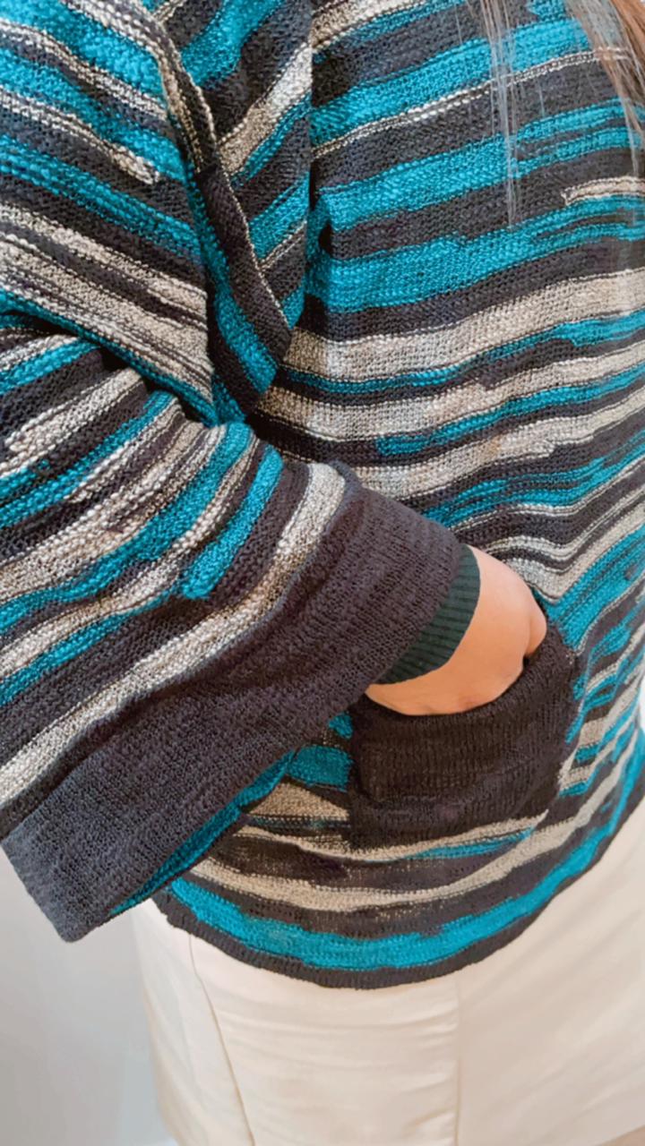 2008 Blusa Tricot Manga Larga