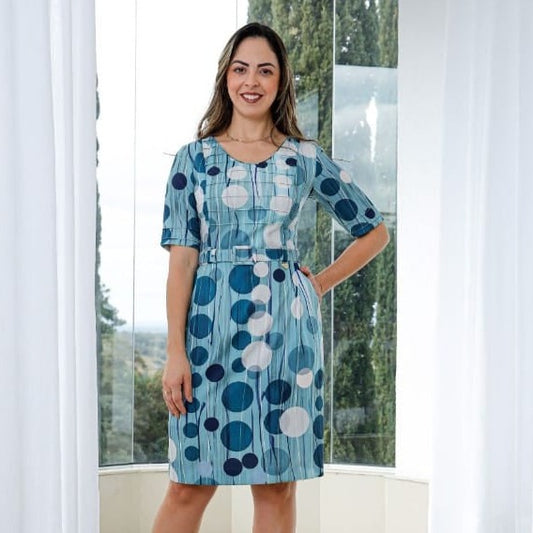 5398 Vestido justo azul