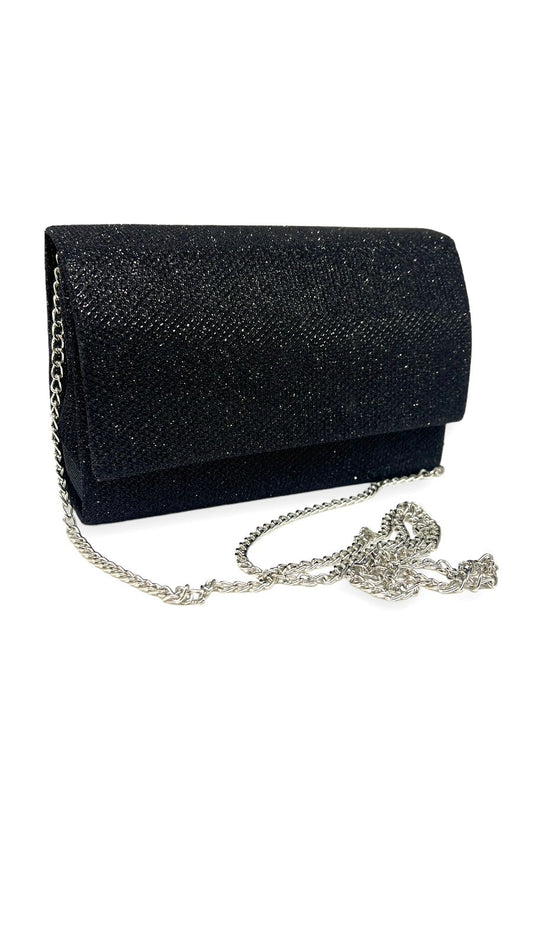 Bolsa Preta com Corrente Cluth