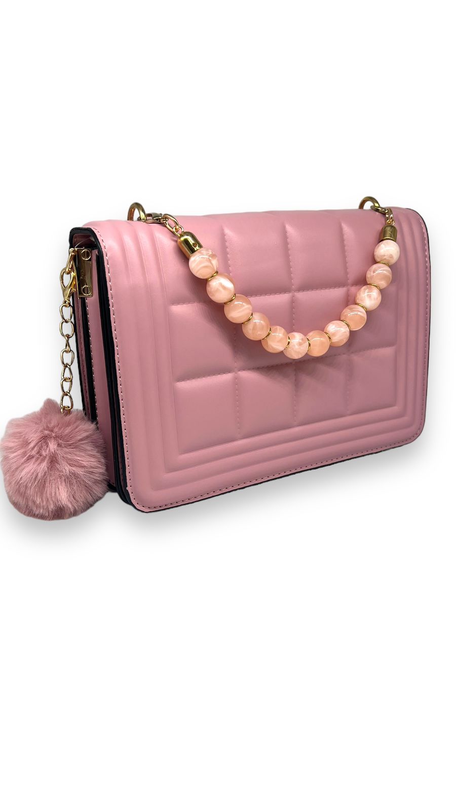 Bolsa Pedrinhas Rosa