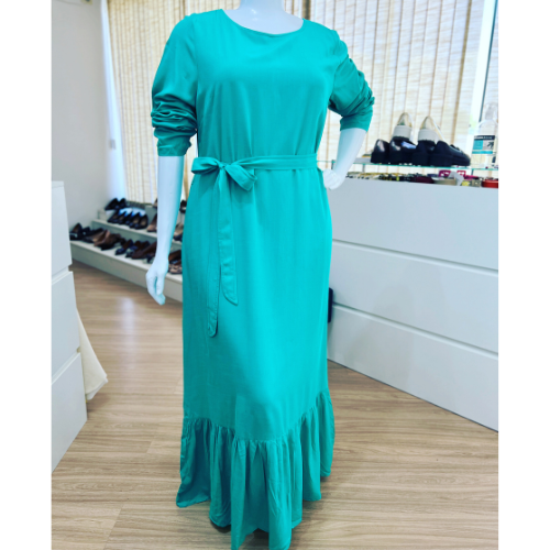 Vestido Azul Tiffany longo