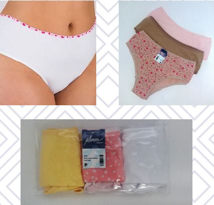 Kit 3 Calcinhas Cotton