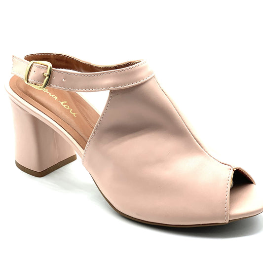 Ankle Boot Rosè Salto Bloco