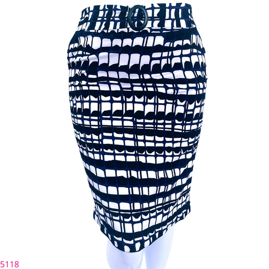 5118 Saia Justa Midi Martini Estampado