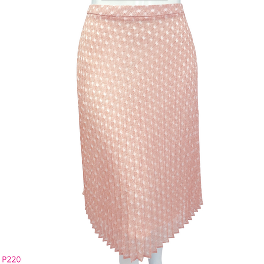 P220 SAIA MIDI PLUS SIZE PLISSADA NATURAL