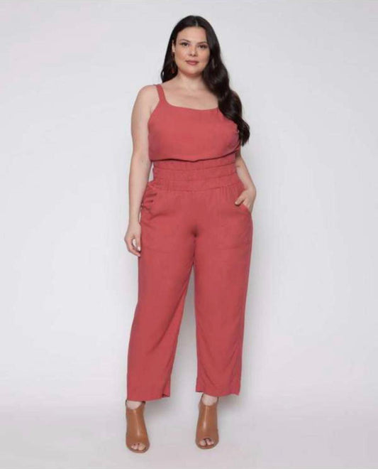 CT122.7 Calça Cós Largo Rosa Retrô