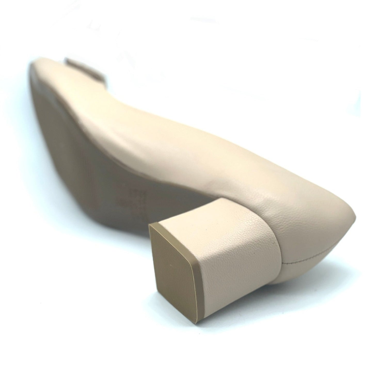 Scarpin Fivela bico quadrado nude