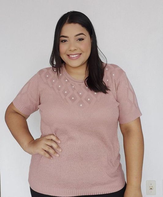 2007 Blusa Tricot Pérola MC