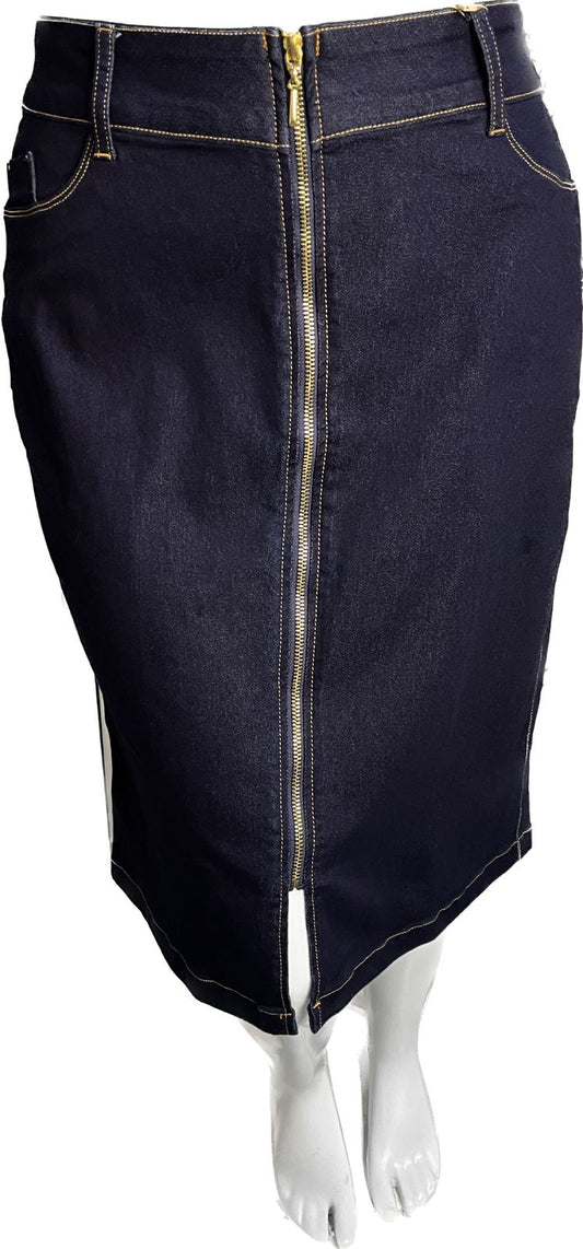 Saia Jeans Zíper