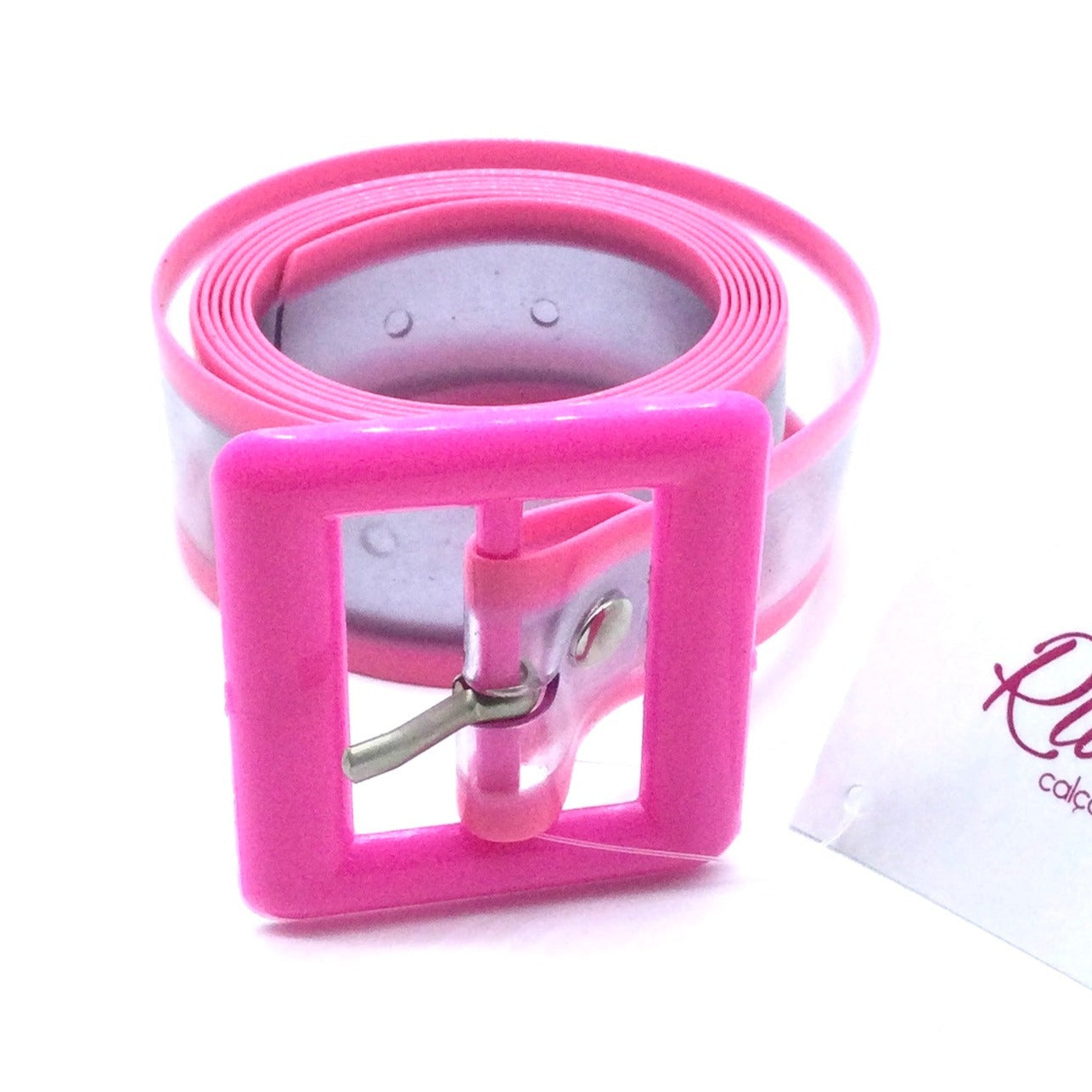 Cinto Colorido Vinil Pink 150cm