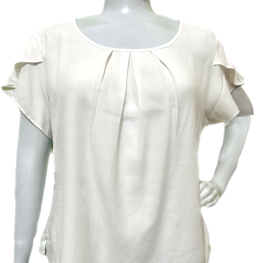Blusa Lisa babado traspasse azul