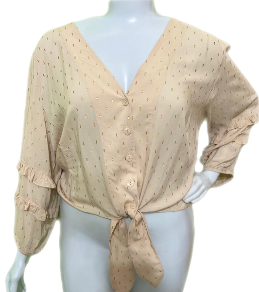 T073.3 Blusa Viscose Babado