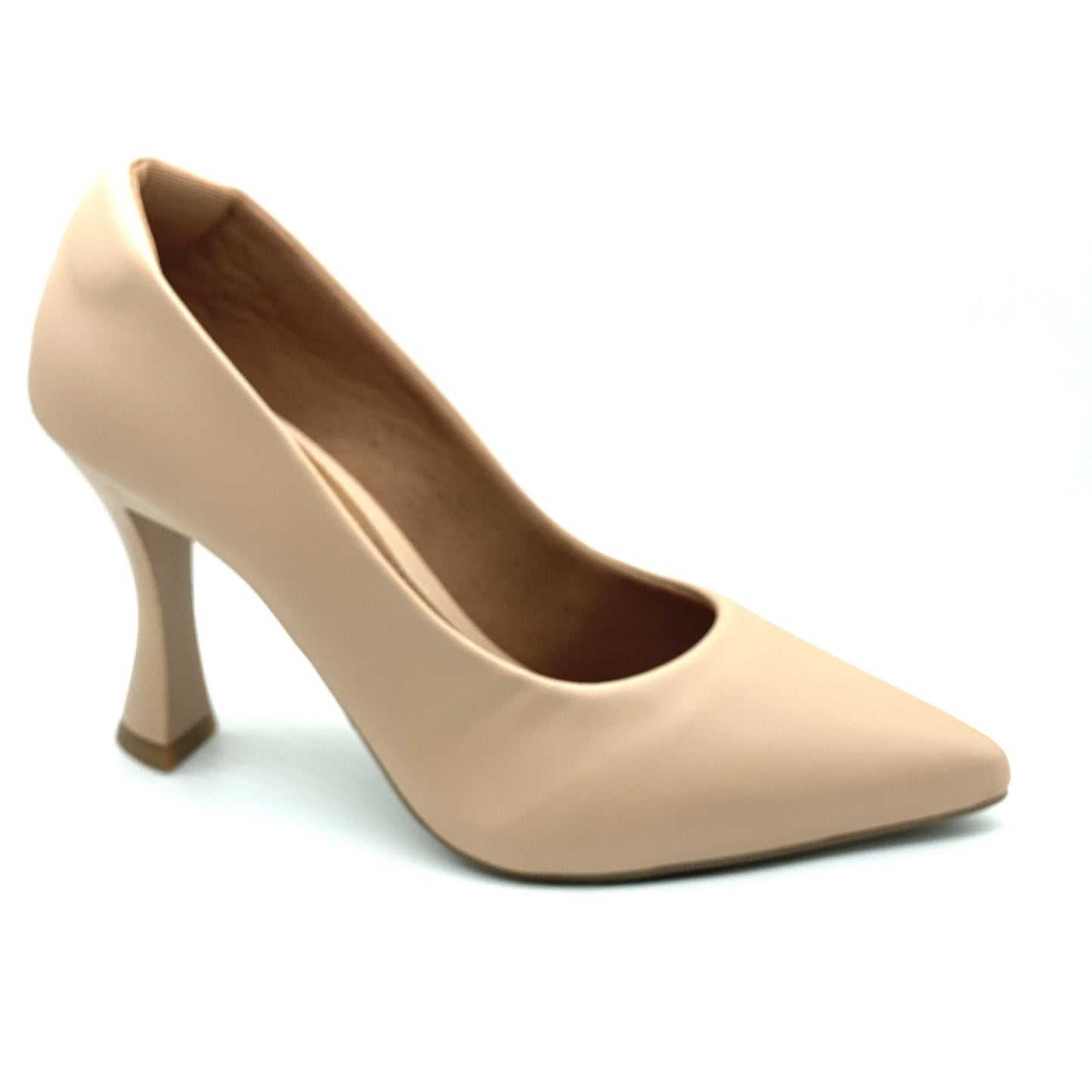 Scarpin nude salto taça